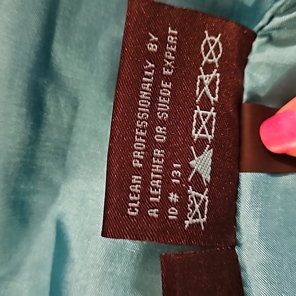 SienaStudio Turquoise Leather Jacket size Small - Picture 11 of 14